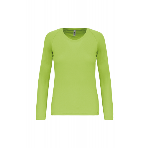 lime Camiseta de deporte manga larga mujer