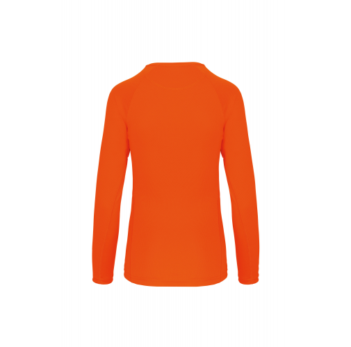 fluorescent orange Camiseta de deporte manga larga mujer