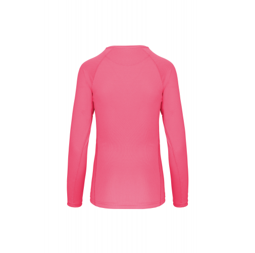 fluorescent pink Camiseta de deporte manga larga mujer