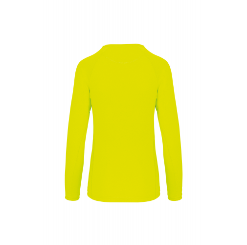 fluorescent yellow Camiseta de deporte manga larga mujer