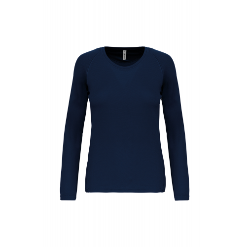 sporty navy Camiseta de deporte manga larga mujer