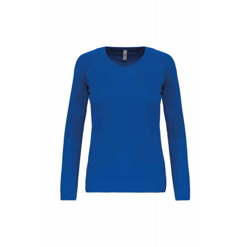 sporty royal blue Camiseta de deporte manga larga mujer