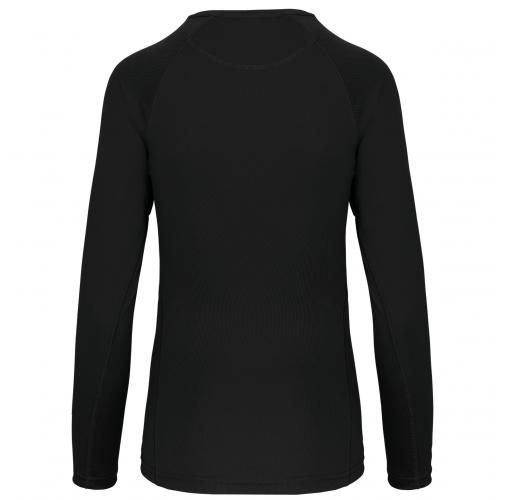 black Camiseta de deporte manga larga mujer