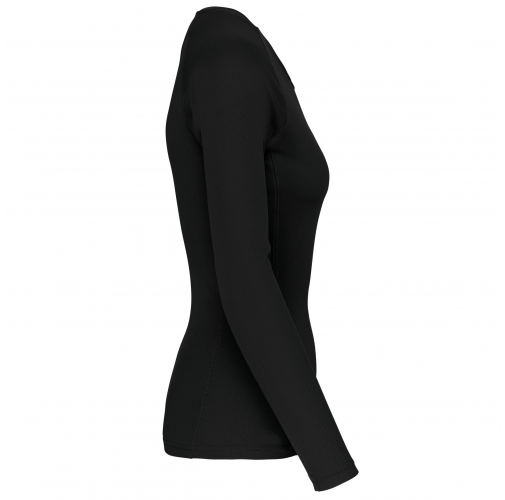 black Camiseta de deporte manga larga mujer