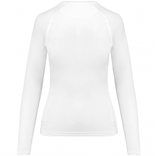 white Camiseta de deporte manga larga mujer