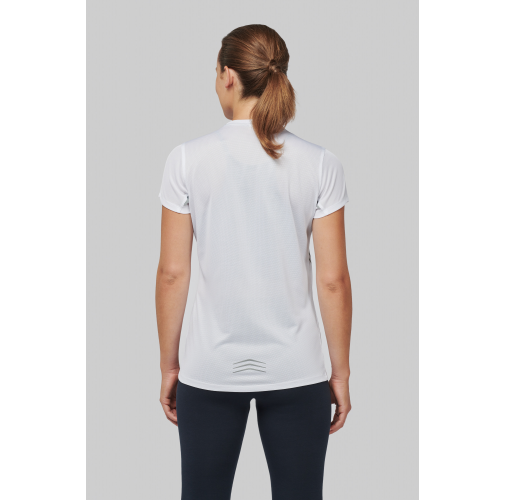 Camiseta de deporte bimaterial manga corta mujer