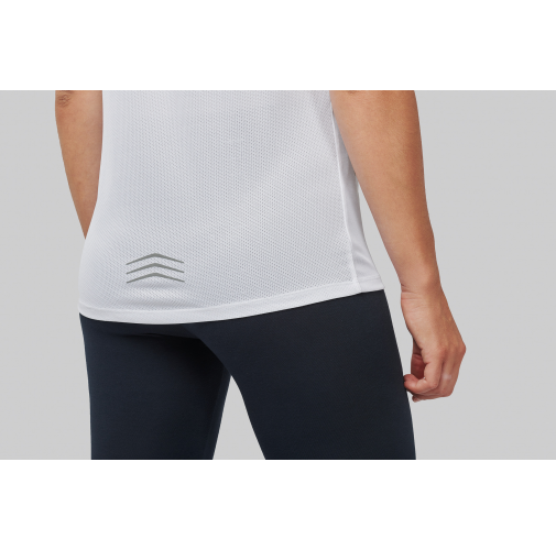 Camiseta de deporte bimaterial manga corta mujer