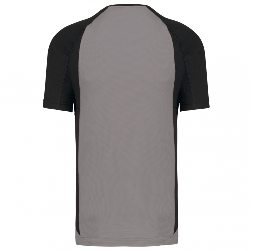 Camiseta deportiva bicolor manga corta unisex