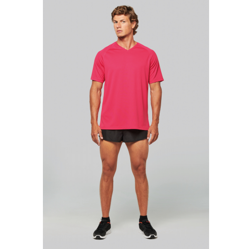 Camiseta de deporte cuello de pico hombre