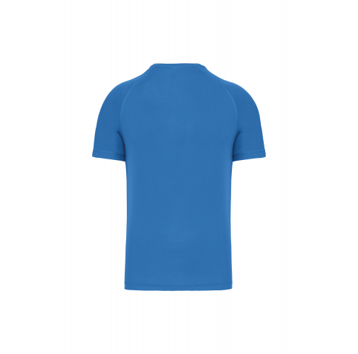 aqua blue Camiseta de deporte cuello de pico hombre