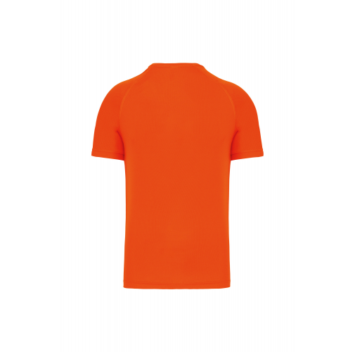 fluorescent orange Camiseta de deporte cuello de pico hombre