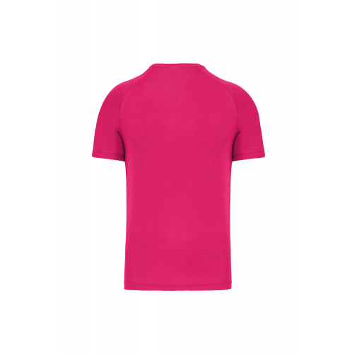 fuchsia Camiseta de deporte cuello de pico hombre