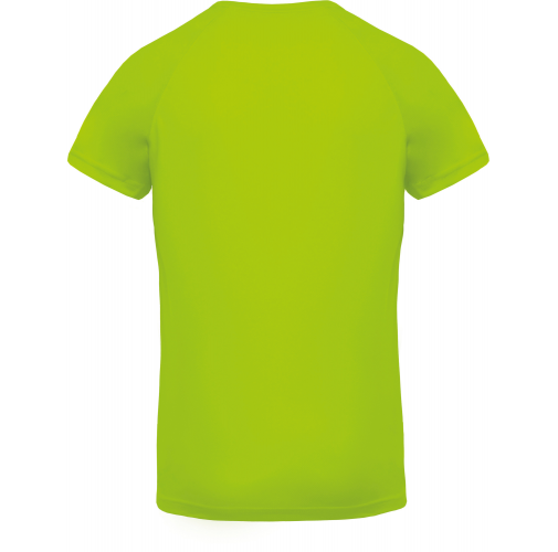lime Camiseta de deporte cuello de pico hombre