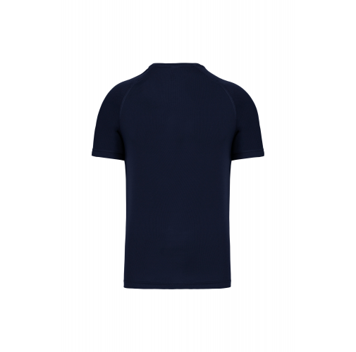 sporty navy Camiseta de deporte cuello de pico hombre