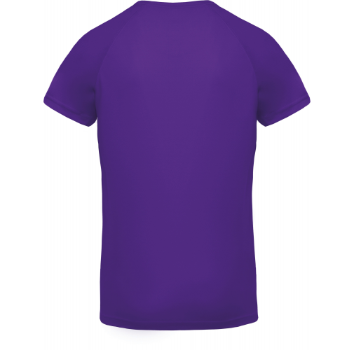 violet Camiseta de deporte cuello de pico hombre