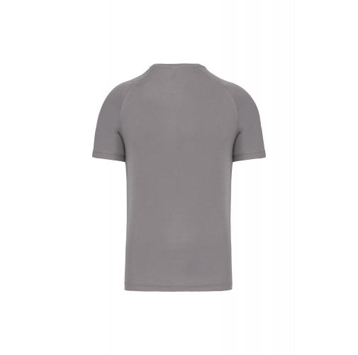 fine grey Camiseta de deporte cuello de pico hombre