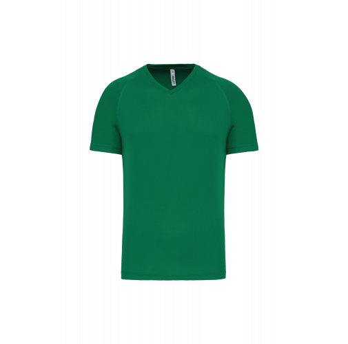 kelly green Camiseta de deporte cuello de pico hombre