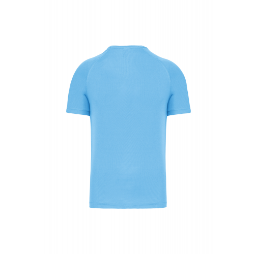 sky blue Camiseta de deporte cuello de pico hombre
