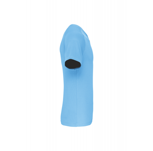 sky blue Camiseta de deporte cuello de pico hombre