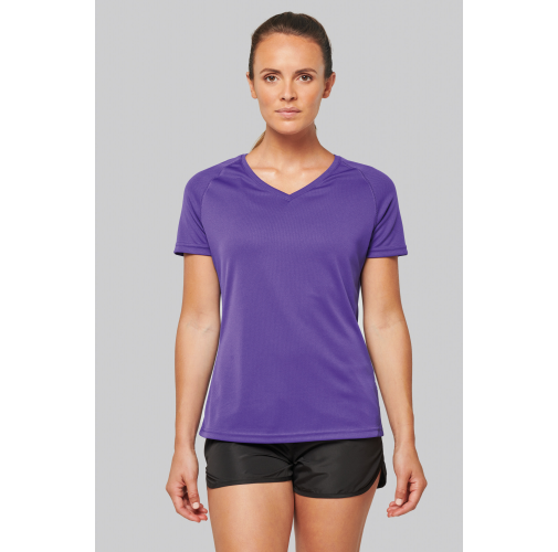 Camiseta de deporte cuello de pico mujer