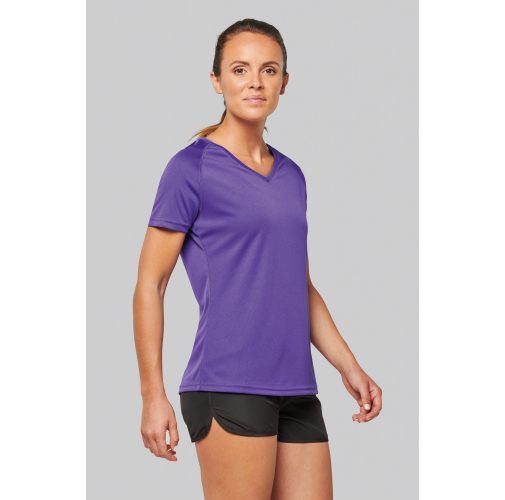 Camiseta de deporte cuello de pico mujer