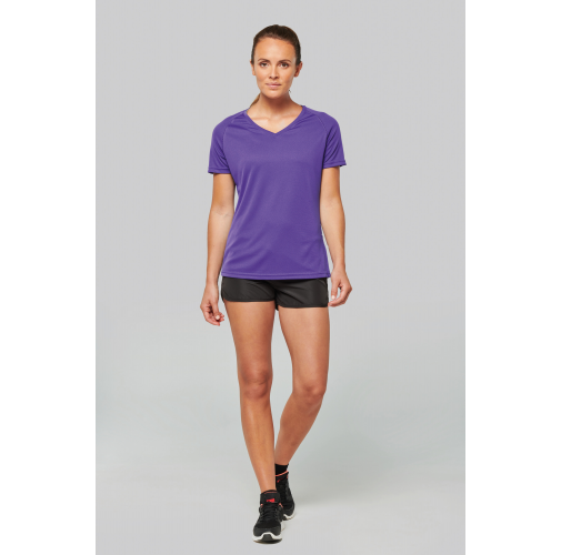 Camiseta de deporte cuello de pico mujer