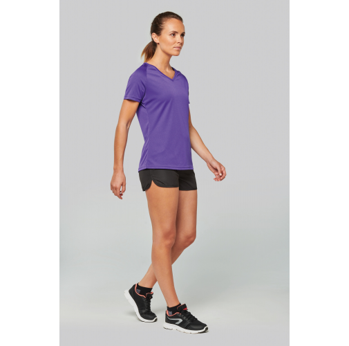 Camiseta de deporte cuello de pico mujer