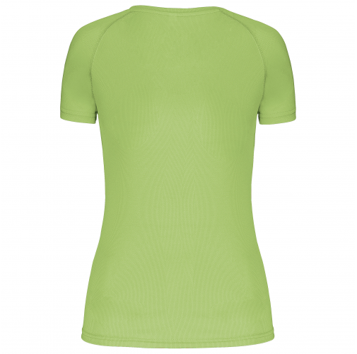 lime Camiseta de deporte cuello de pico mujer
