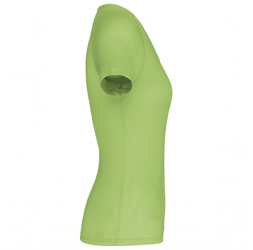lime Camiseta de deporte cuello de pico mujer