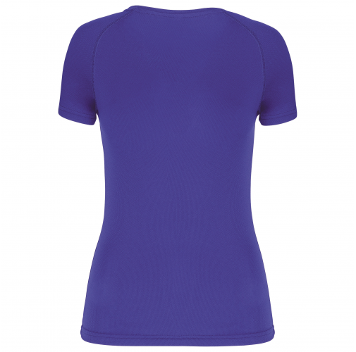 violet Camiseta de deporte cuello de pico mujer