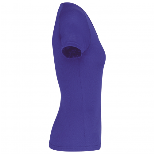 violet Camiseta de deporte cuello de pico mujer