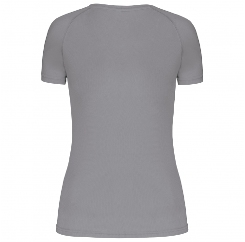 fine grey Camiseta de deporte cuello de pico mujer