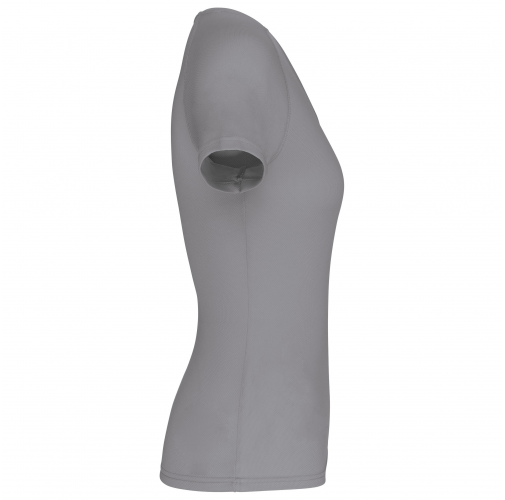 fine grey Camiseta de deporte cuello de pico mujer