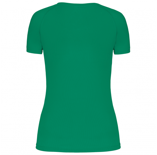 kelly green Camiseta de deporte cuello de pico mujer