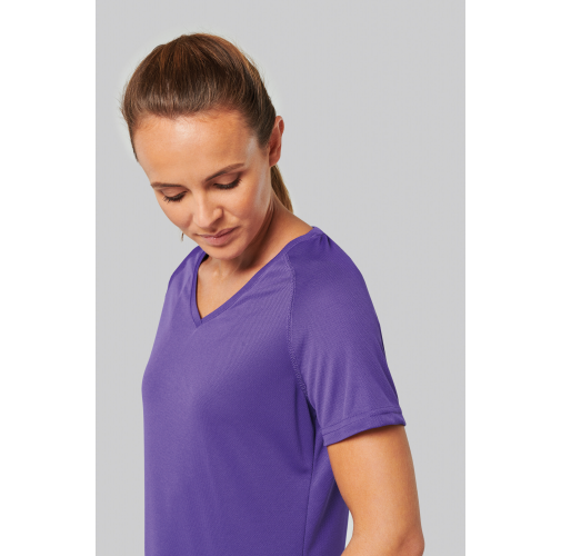 Camiseta de deporte cuello de pico mujer