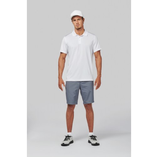 Polo interlock de manga corta hombre