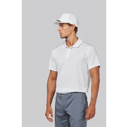 Polo interlock de manga corta hombre