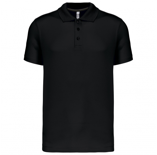 black Polo interlock de manga corta hombre