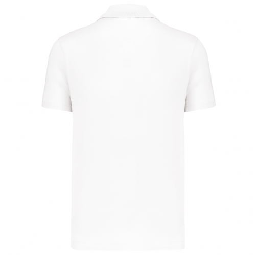 white Polo interlock de manga corta hombre