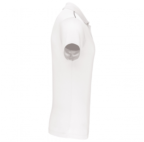 white Polo interlock de manga corta hombre