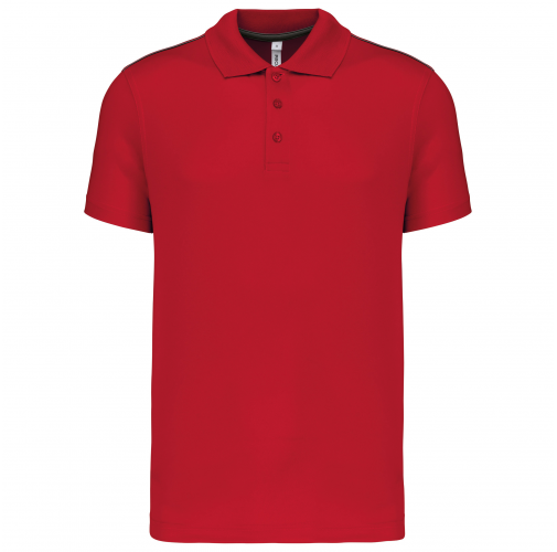 sporty red Polo interlock de manga corta hombre