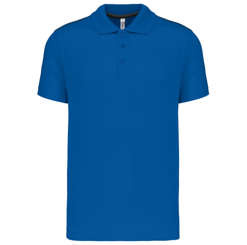 sporty royal blue Polo interlock de manga corta hombre