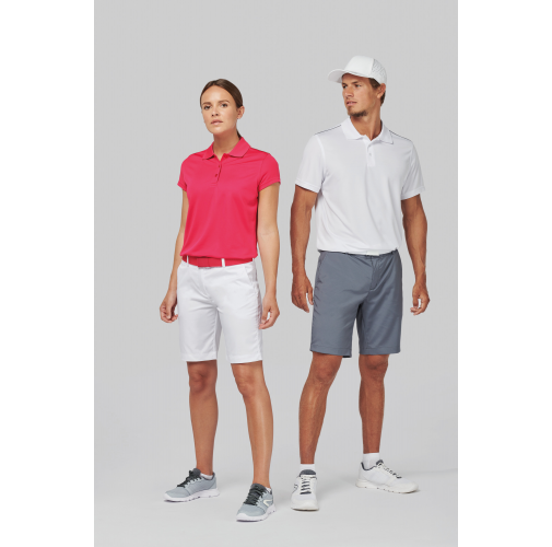 Polo interlock de manga corta hombre