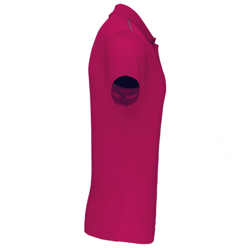 fuchsia Polo interlock de manga corta hombre