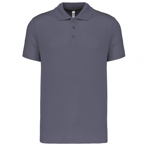 sporty grey Polo interlock de manga corta hombre