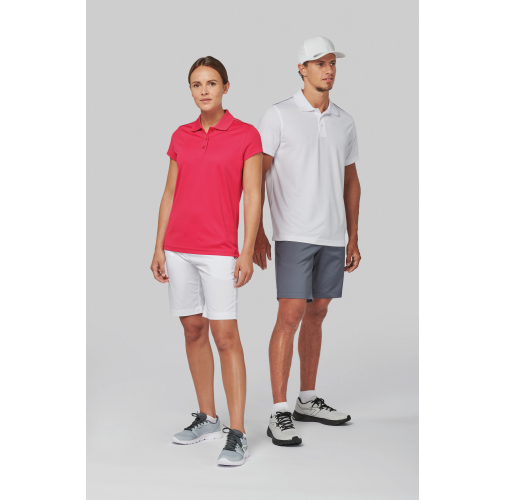 Polo interlock de manga corta hombre