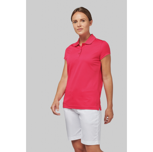 Polo interlock de manga corta mujer