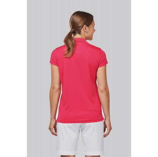 Polo interlock de manga corta mujer