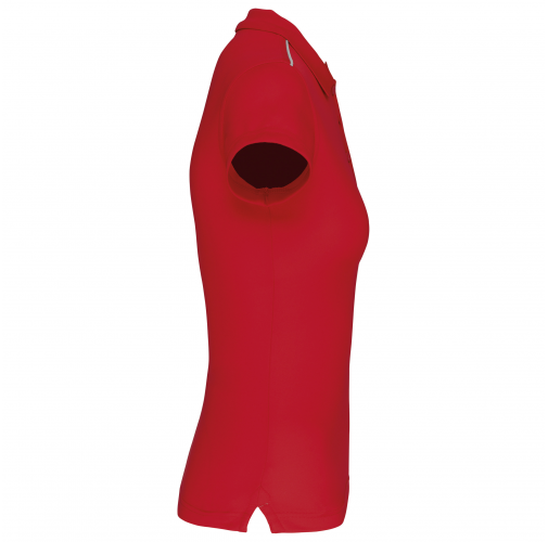 sporty red Polo interlock de manga corta mujer