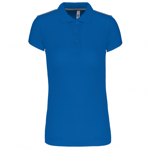 sporty royal blue Polo interlock de manga corta mujer